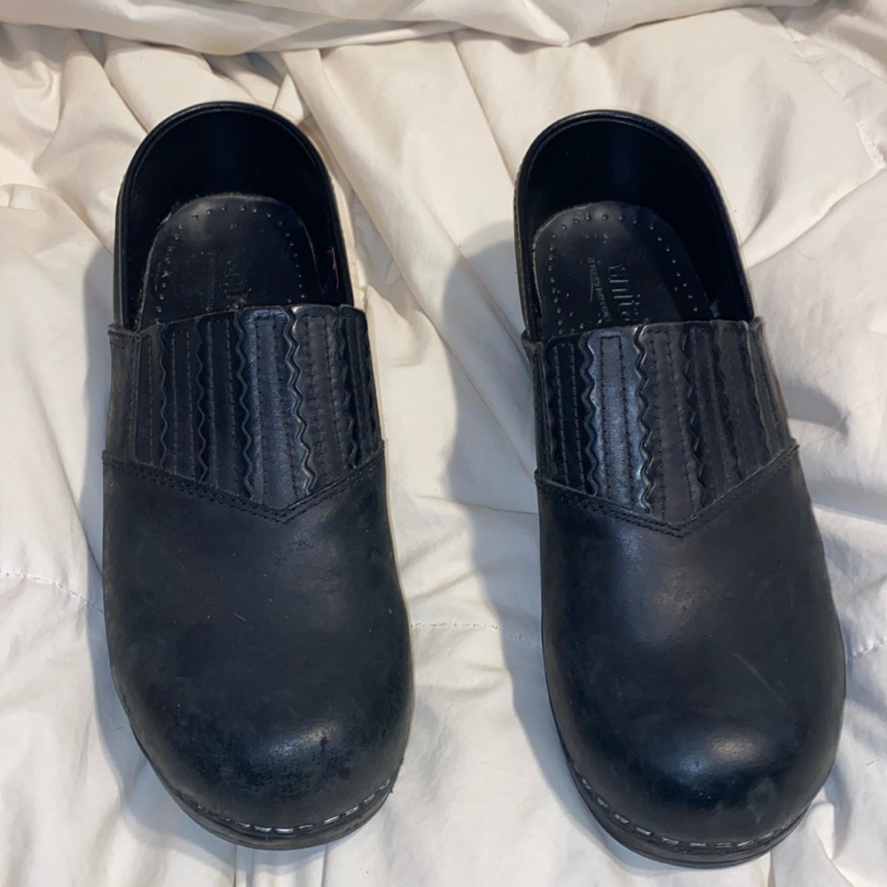 Sanita black clogs size 39 gently used to condition